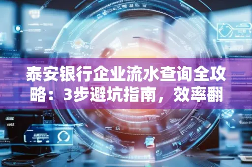 泰安银行企业流水查询全攻略:3步避坑指南,效率翻倍真相揭秘!