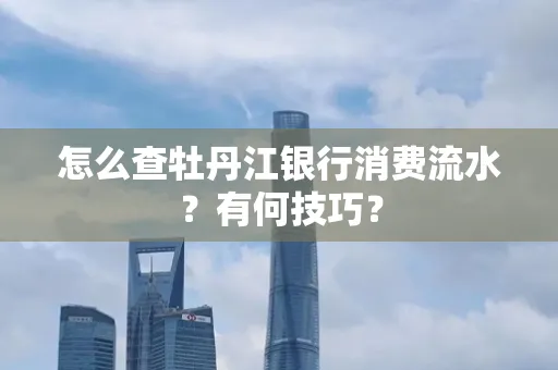 怎么查牡丹江银行消费流水?有何技巧?
