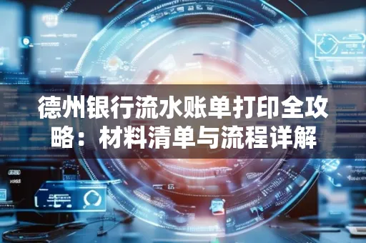 德州银行流水账单打印全攻略:材料清单与流程详解