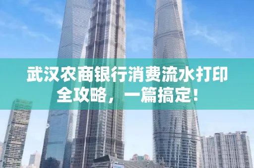 武汉农商银行消费流水打印全攻略，一篇搞定！