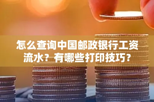 怎么查询中国邮政银行工资流水?有哪些打印技巧?
