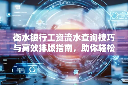 衡水银行工资流水查询技巧与高效排版指南,助你轻松通过贷款审批