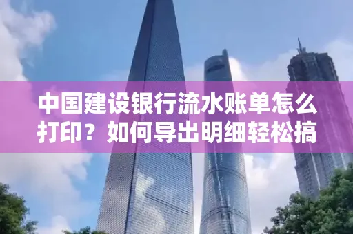 中国建设银行流水账单怎么打印?如何导出明细轻松搞定