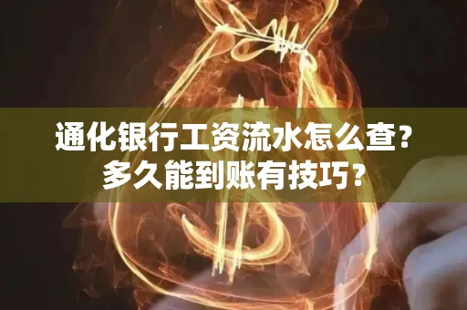 通化银行工资流水怎么查?多久能到账有技巧?
