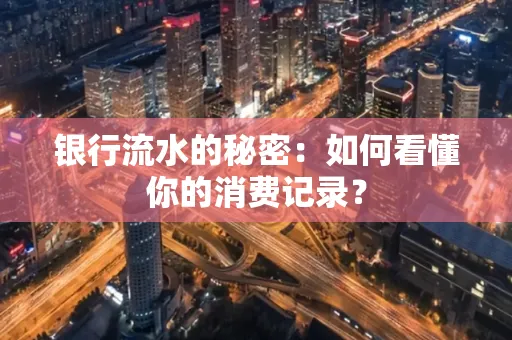 银行流水的秘密:如何看懂你的消费记录?
