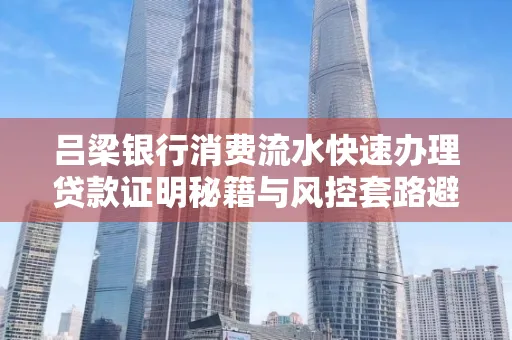 吕梁银行消费流水快速办理贷款证明秘籍与风控套路避坑指南