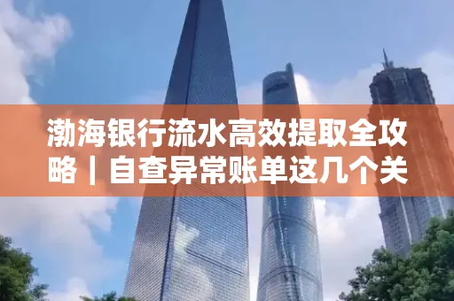 渤海银行流水高效提取全攻略｜自查异常账单这几个关键点别错过