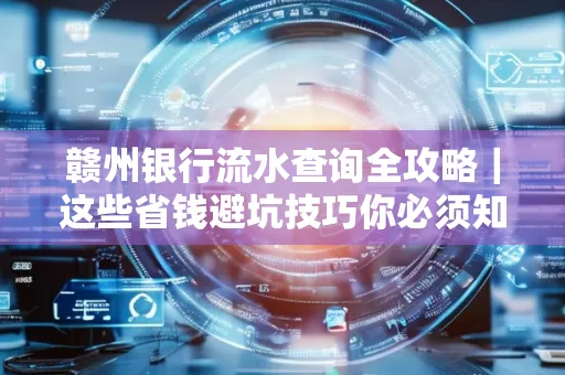 赣州银行流水查询全攻略|这些省钱避坑技巧你必须知道