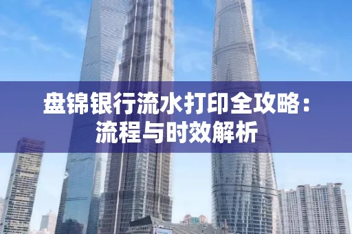 盘锦银行流水打印全攻略:流程与时效解析