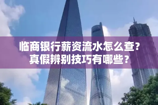 临商银行薪资流水怎么查?真假辨别技巧有哪些?