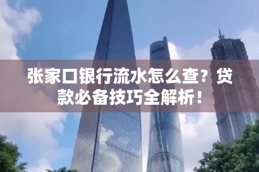 张家口银行流水怎么查?贷款必备技巧全解析!