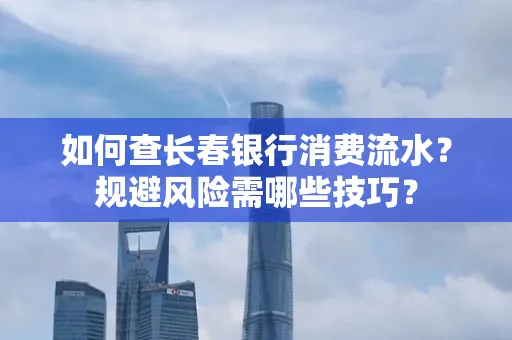 如何查长春银行消费流水?规避风险需哪些技巧?