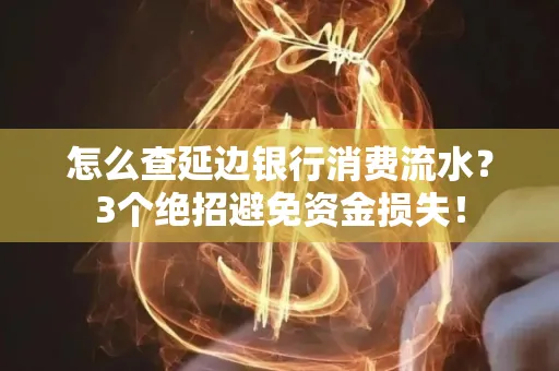 怎么查延边银行消费流水?3个绝招避免资金损失!