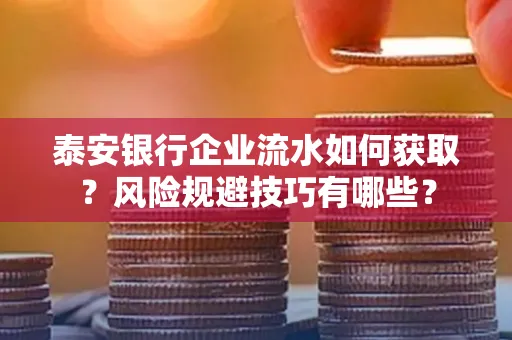 泰安银行企业流水如何获取?风险规避技巧有哪些?