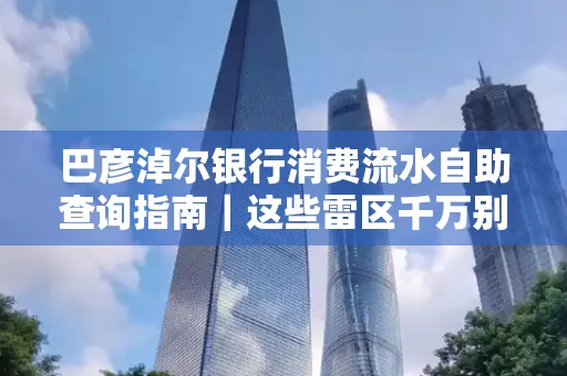 巴彦淖尔银行消费流水自助查询指南|这些雷区千万别踩